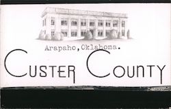 Custer County Court House Arapaho, OK Postcard Postcard Postcard