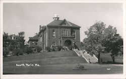 South Paris Me., Oxford County Court House Maine Postcard Postcard Postcard