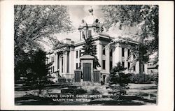 Richland County Courthouse, Wahpeton No. Dak. Postcard