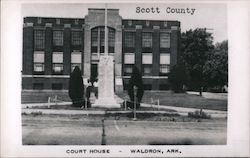 Scott County Courthouse - Waldron, Ark. Postcard