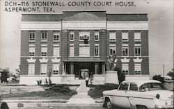 Stonewall County Courthouse, Aspermont, Tex Postcard