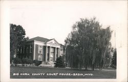 Big horn County Courthouse - Basin, Wyo. Postcard