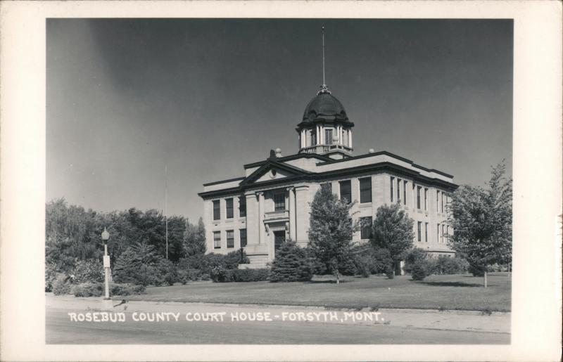 Rosebud County Forsyth, MT Postcard