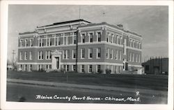 Blaine County Court House Chinook, MT Postcard Postcard Postcard