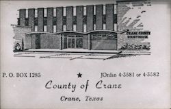 County of Crane Courthouse Postcard