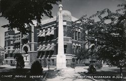 Courthouse Square in Adams County Postcard