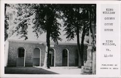 King William County Courthouse Postcard