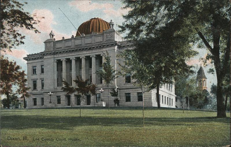 Lee County Courthouse Dixon, IL Postcard