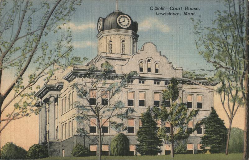 Fergus Co Courthouse Lewistown, MT Postcard