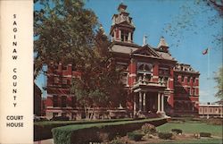 Saginaw County Courthouse, South Michigan And Court Streets Postcard