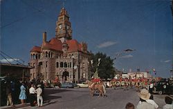 Sheriff's Posse Rodeo Parade at the Courthouse and Public Square Postcard
