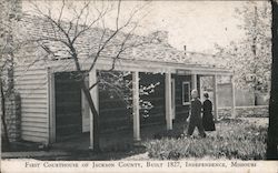 First Courthouse Of Jackson County Postcard