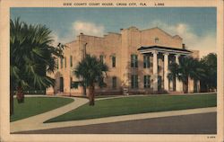 Dixie County Courthouse Cross City, FL Postcard Postcard Postcard