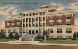 Hunt County Courthouse Greenville, TX Postcard Postcard Postcard