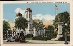 Courthouse and Soldiers Monument Postcard