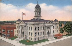 Oakland County Courthouse Pontiac, MI Postcard Postcard Postcard