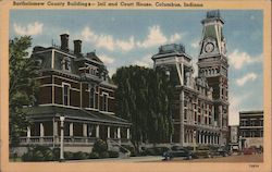 Bartholomew County Buildings Courthouse Postcard