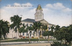 Court House Square, Key West Fla. - K3 Florida Cliff Mooney Postcard Postcard Postcard