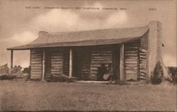 "Old Cora" Comanche County's First Courthouse Postcard