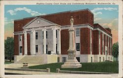 Hopkins County Courthouse and Confederate Monument Postcard