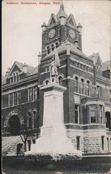 Soldiers Monument Courthouse Postcard