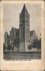 MONTGOMERY COUNTY Courthouse, RED OAK, IOWA. Postcard