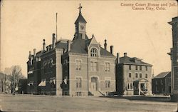 County Courthouse and Jail, Canon City, Colo. Postcard