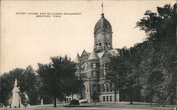 Courthouse and Soldiers Monument Postcard
