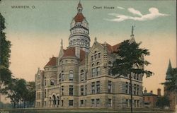 Warren, O. Courthouse Postcard