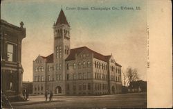Courthouse, Champaign Co., Urbana, Ill. Illinois Postcard Postcard Postcard