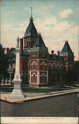 Courthouse and Soldiers' Monument, Pontiac, Ill. Illinois Postcard Postcard Postcard