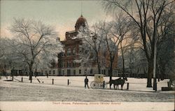 Courthouse (Winter Scene) Petersburg, IL Postcard Postcard Postcard