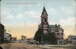 Courthouse Square in Mt Clemens Postcard