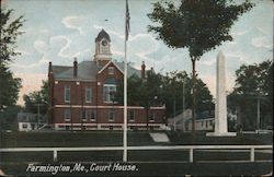 Farmington, Me., Courthouse. Maine Postcard Postcard Postcard