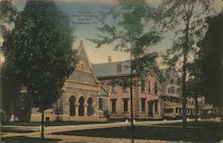 Library, Courthouse and Inn Woodstock, VT Postcard Postcard Postcard