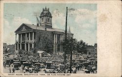 Bedford County Courthouse on Flag Raising Day Shelbyville, TN Postcard Postcard Postcard