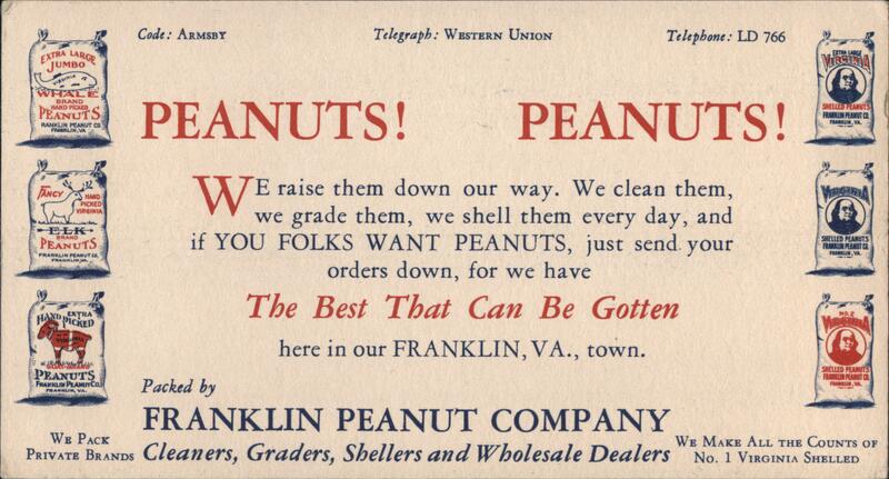 Franklin Peanut Company, Franklin, Virginia Advertisement