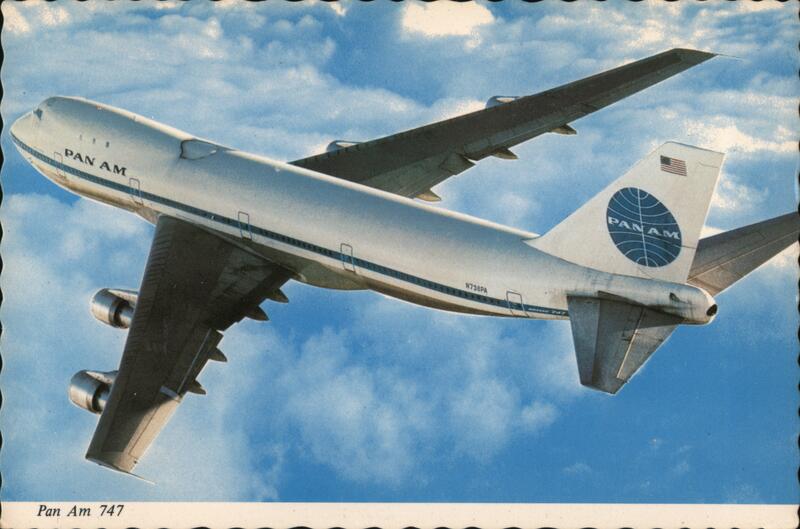 Pan Am 747 Jumbo Jet Airliner in Flight Pan American World