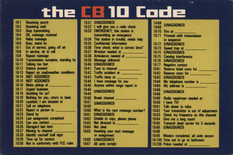 The CB 10 Code QSL & Ham Radio