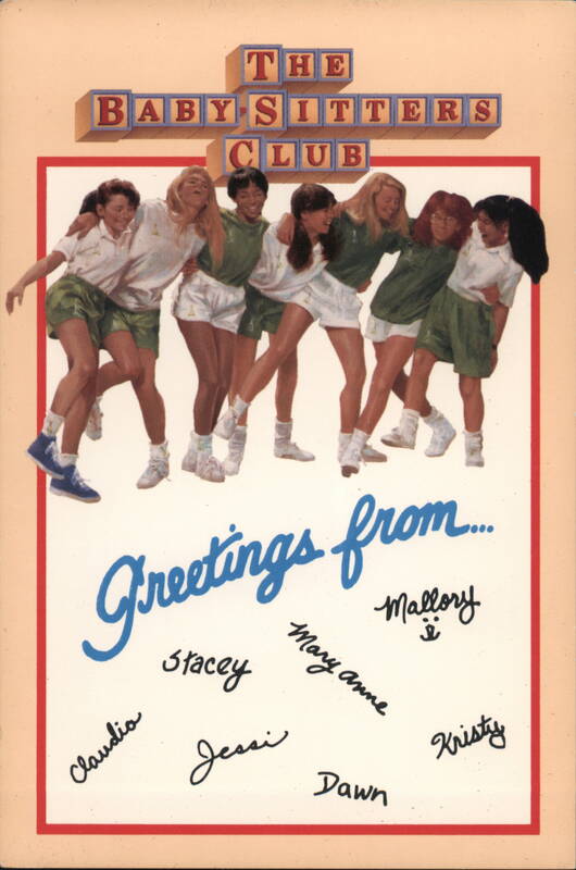 The Baby-Sitters Club Greetings Postcard Movie and Television Advertising