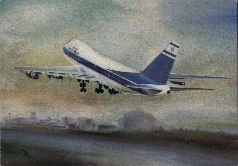 El Al Boeing 747-B Jumbo Jet Taking Off Aircraft