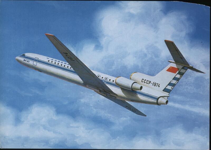 YAK-42 Aeroflot Soviet Airliner Airplane Airline Advertising
