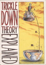 Trickle Down Theory Explained by PJ Polyp Postcard