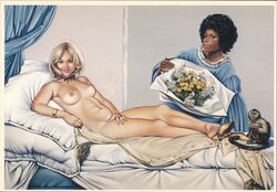 Manet's Olympia, 1972 Mel Ramos Postcard