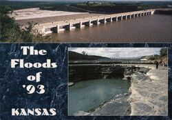 The Floods of 1993 - Tuttle Creek Reservoir Postcard