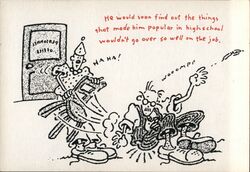 Vintage Comic Postcard - Office Prank Postcard