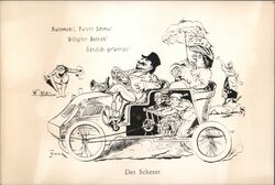 Comic Postcard - Automobile Patent Schmul Billiger Betrieb Ganzlich gefahrlos Postcard