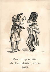 Two Frankfurt Jewish Ghetto Stereotypes Postcard