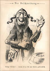 Die Beschneidung Antisemitic Postcard Postcard