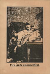 Antisemitic Postcard "Der Jude und das Kind" Postcard